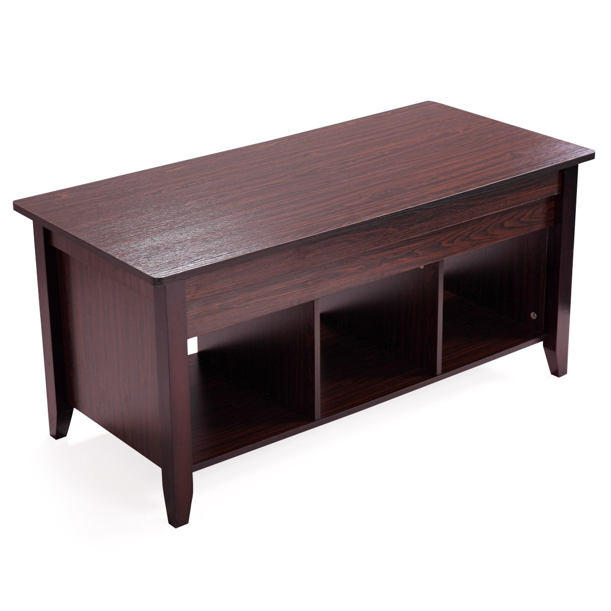 Modern Coffee Table with Hidden Storage Compartment - Stylish Living Room Furniture for Home Office & Small Spaces | Perfect for Storing Books, Magazines & Remote Controls