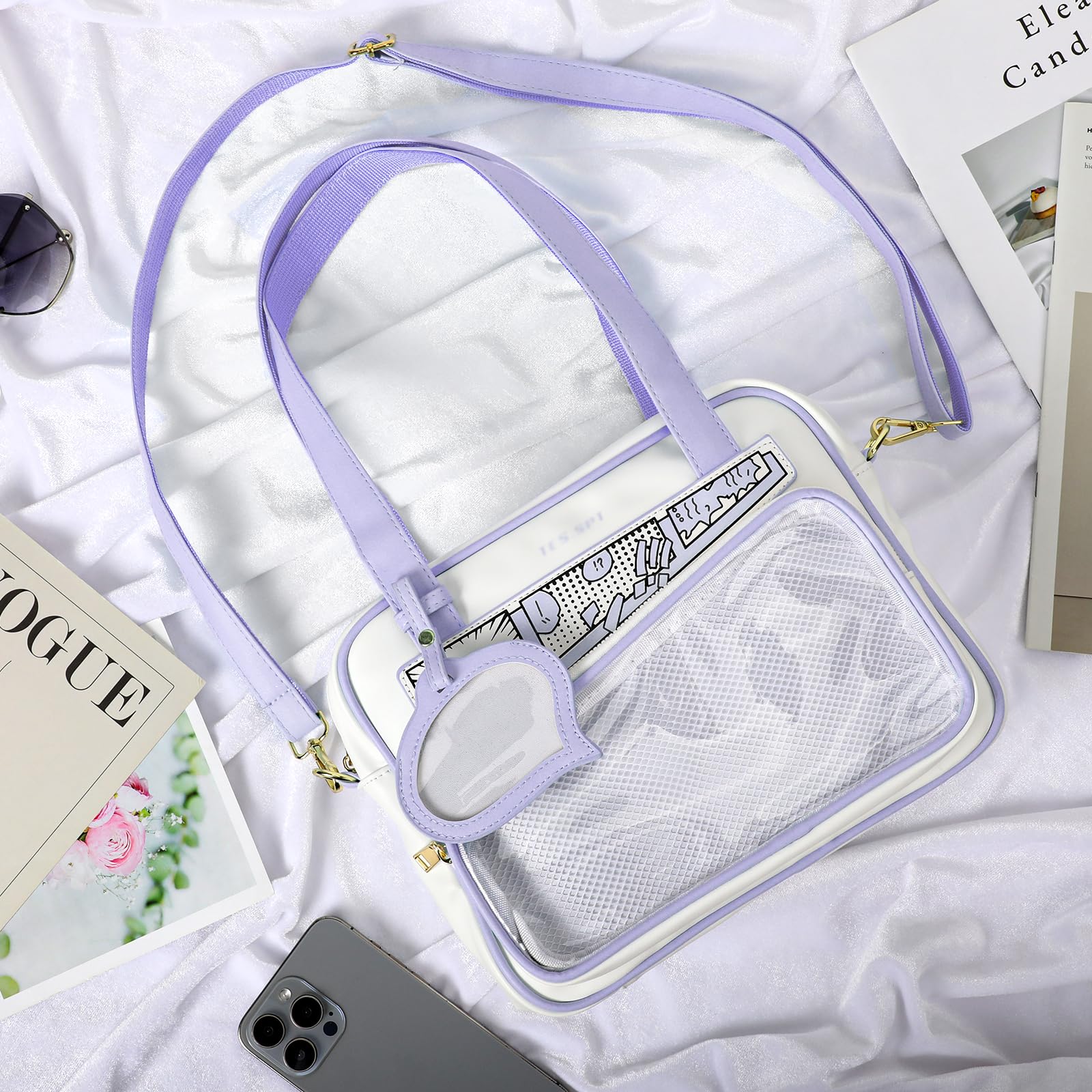 Cute Ita Bag Crossbody Small Pin Purse - Kawaii Anime Messenger Bag for Women - Perfect for Conventions, Cosplay & Everyday Use