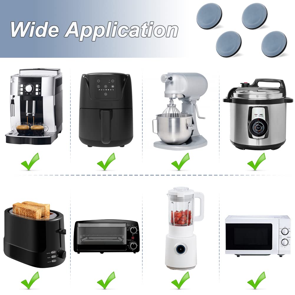 16pcs Non-Slip Appliance Sliders for Air Fryer, Coffee Maker & Kitchen Appliances - Heavy Duty Furniture Moving Pads with Adhesive Backing, Space Saving Home Organization (Grayish Blue) - Perfect for Kitchen, Living Room & Office Use