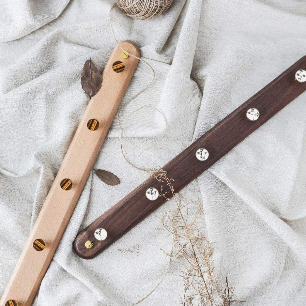 European Style Solid Wood Wall Mounted Coat Rack - Modern Light Luxury Coat Hanger with Hooks for Jackets, Hats & Bags - Perfect for Entryway, Bedroom & Closet Organization (A-3 Wall Hook)