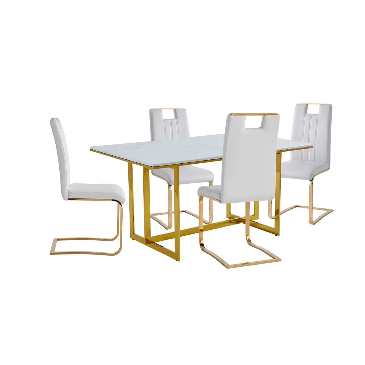 Althea 5-Piece Dining Set 7451 - Modern Kitchen Table & Chairs for Small Spaces, Perfect for Apartments, Breakfast Nooks & Cozy Dining Areas