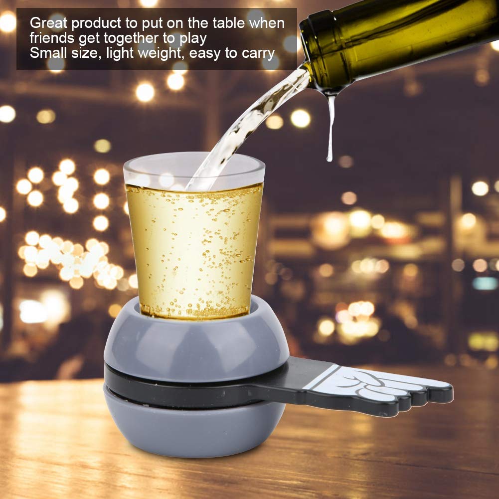 Rotating Cup Drinking Game - Fun Party Spinner for KTV, Bar & Social Gatherings | Plastic Finger Turntable with Pointer | Perfect for Birthday Parties, Bachelor/Bachelorette Nights & College Events
