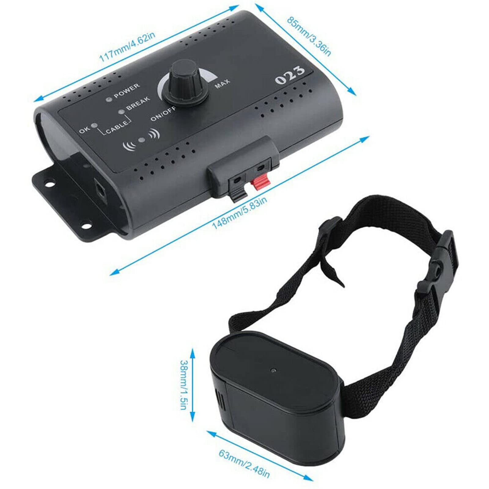 Electric Dog Fence System - 300m In-Ground Pet Containment with Waterproof Training Collar | Shock & Tone Correction | Safe & Harmless for All Dogs | Perfect for Backyard & Large Yard Dog Training