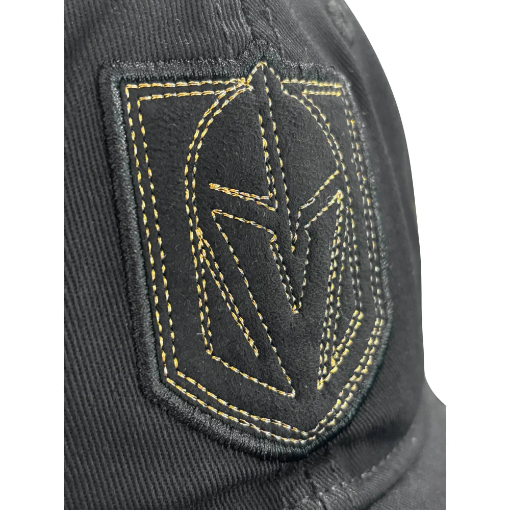 Pro Standard Vegas Golden Knights Unisex Black & Gold Metallic Thread Dad Hat - Stylish Baseball Cap for Fans, Sports Enthusiasts & Casual Wear