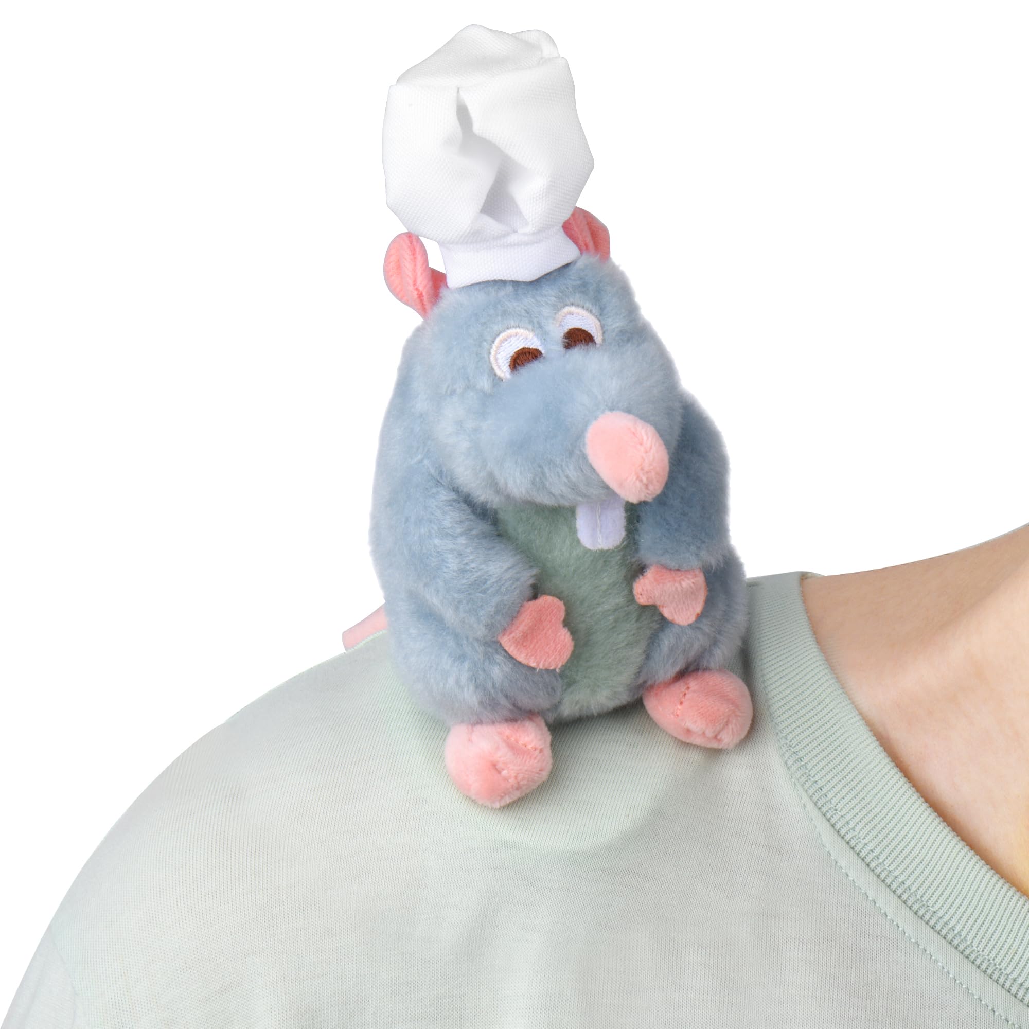 6 Inch Rat Plush Toy - Remy Chef Shoulder Riding Magnet Stuffed Animal for Kids, Gifts, and Disney Pixar Fans | Perfect for Movie Nights, Collectibles, and Playtime