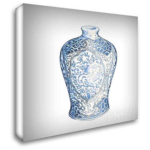 Wild Apple Portfolio 20x20 Gallery Wrapped Stretched Canvas Art - Ginger Jar I on White - Modern Home Decor for Living Room, Bedroom & Office