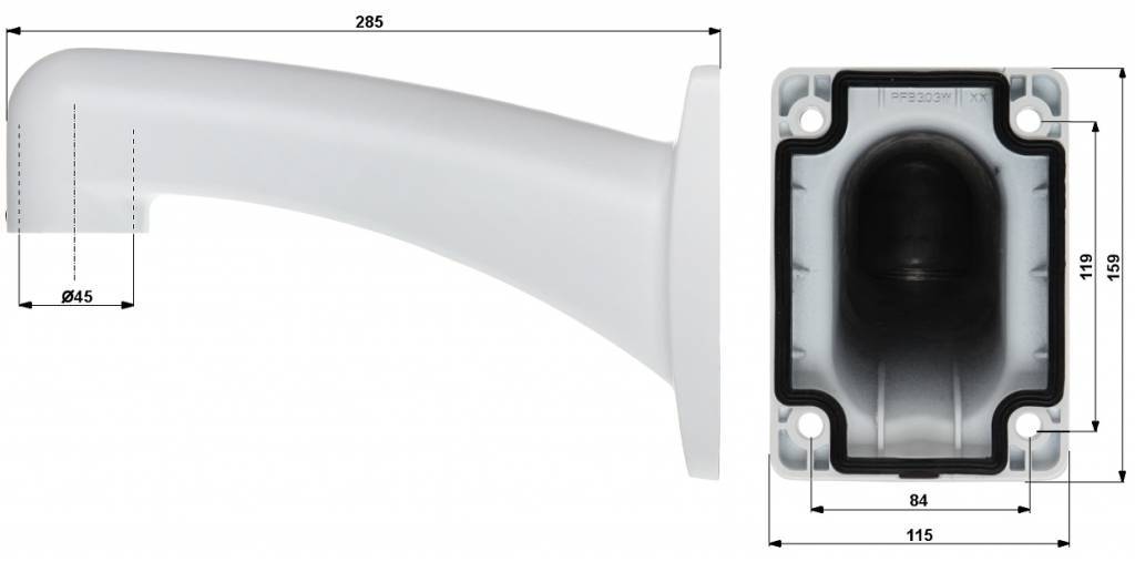 PFB303W TV Wall Mount Bracket - Universal VESA Compatible for Flat Screen TVs up to 65 Inches - Perfect for Living Room, Bedroom, or Office Setup