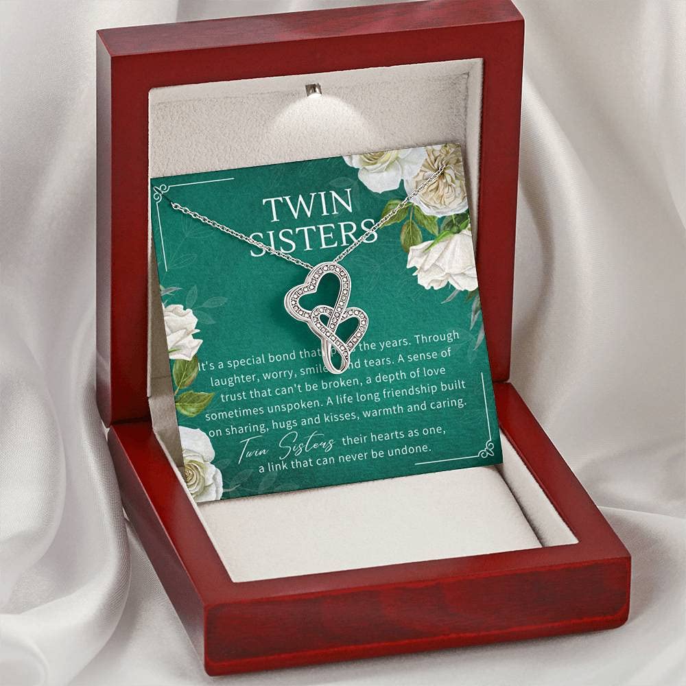 Best Gifts for Twin Sisters - Twin Sisters Their Hearts As One, Unbreakable Bond - Birthday, Christmas, Graduation, Valentine's, Wedding Gift Ideas - Perfect for Special Occasions & Sisterly Celebrations