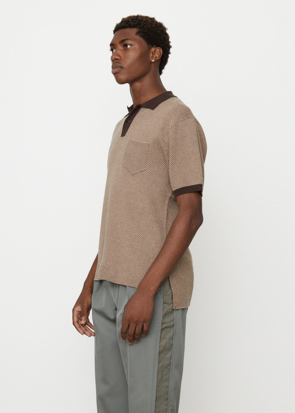 2 Tone Knit Polo Shirt for Men - Classic Casual Cotton Blend Top for Business & Weekend Wear - Perfect for Office, Golf & Social Events