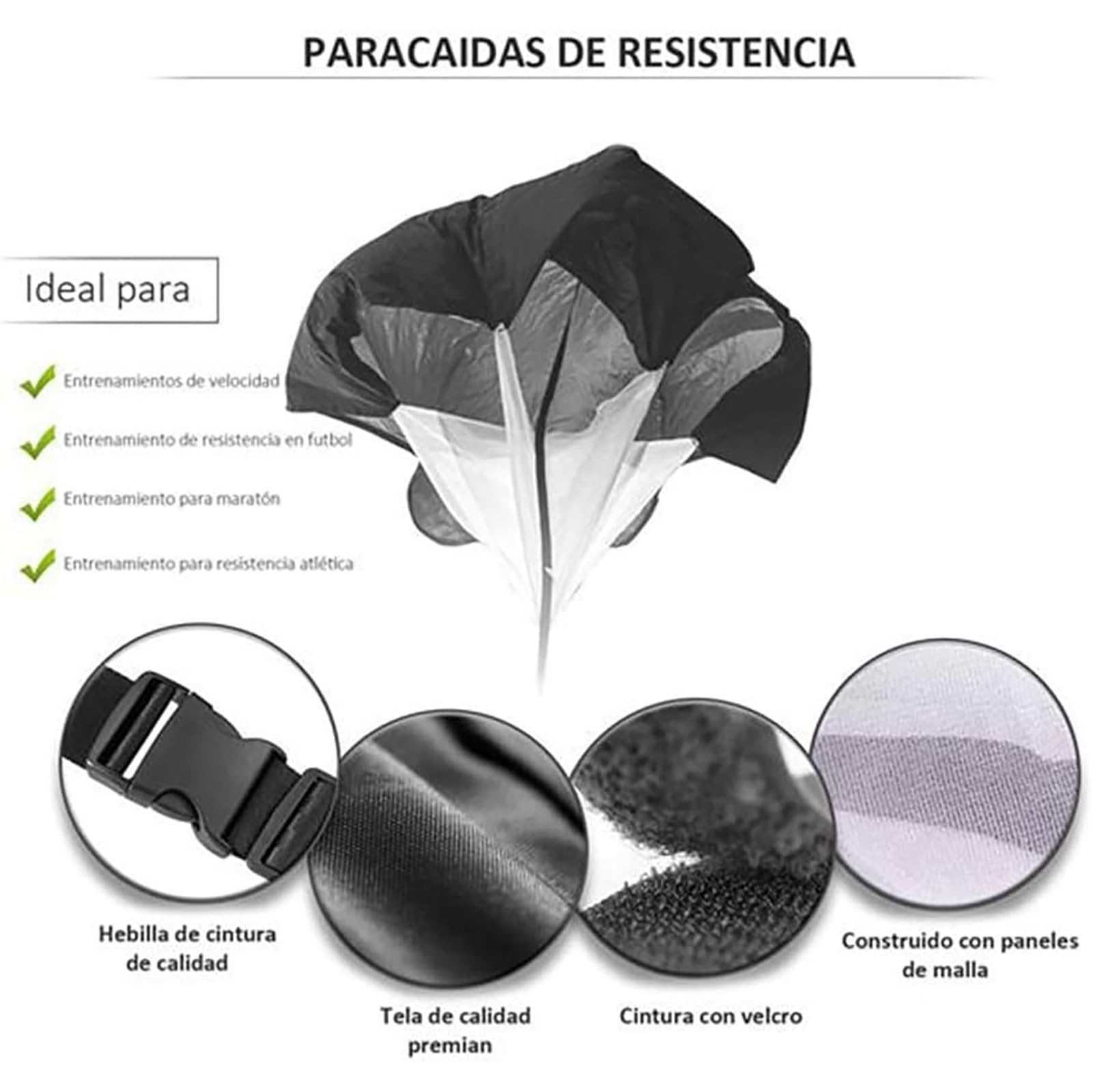Running Speed Training Parachute - Sports Strength Resistance Parachute for Sprinting, Football, Agility Drills & Fitness Training - Gym Equipment for Athletes
