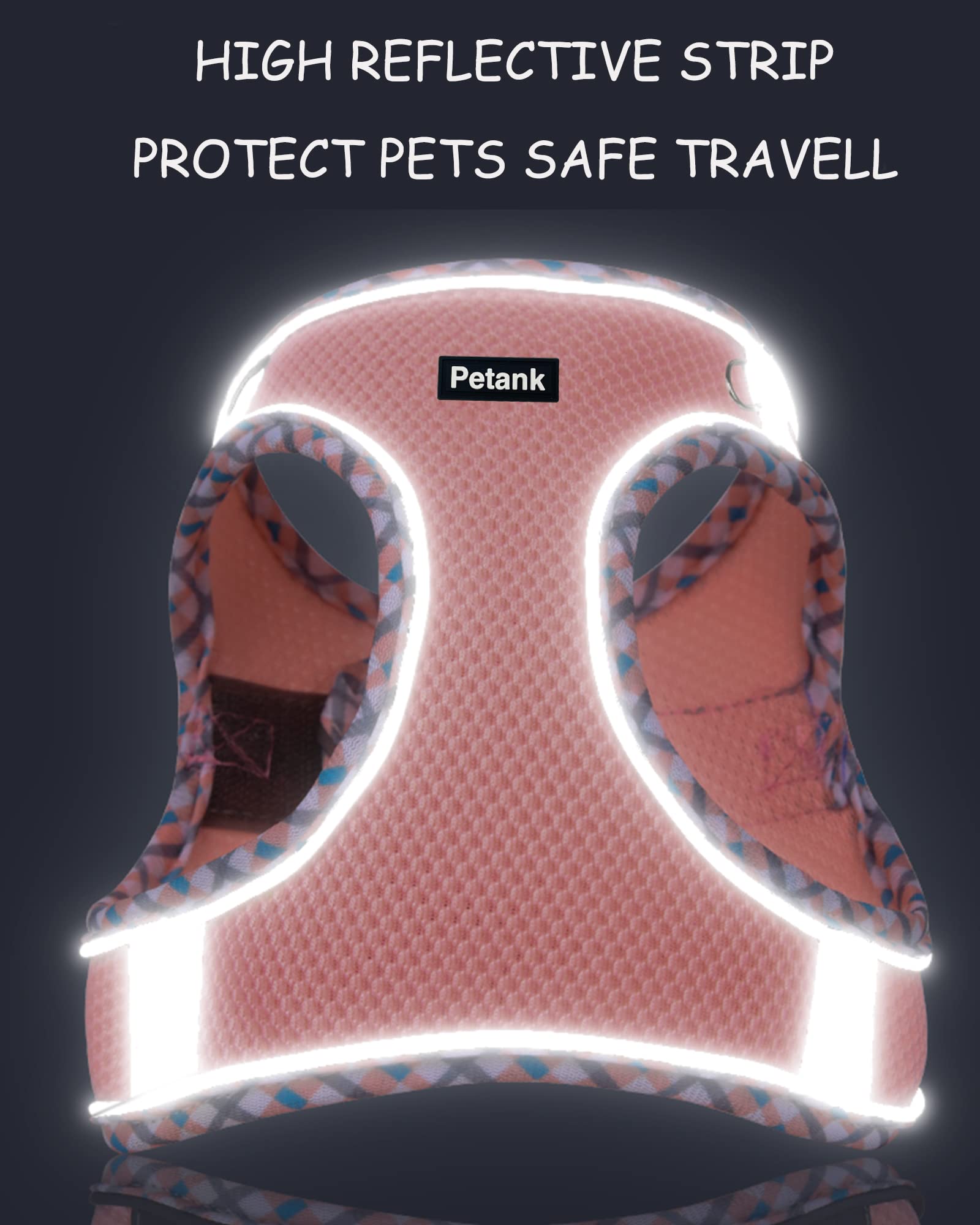 Petank No-Pull Dog Harness & Leash Set for Small & Medium Dogs - Adjustable Puppy Harness for Walking, Running, Training - Comfortable Easy Walk Vest Harness for Small Breeds (Purple, Size S) | Perfect for Daily Walks, Jogging, and Obedience Training