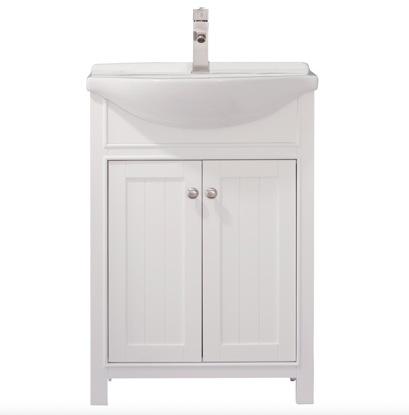 Design Element Marian 24-Inch Single Sink Bathroom Vanity in White (S05-24-WT) - Perfect for Small Bathrooms & Powder Rooms