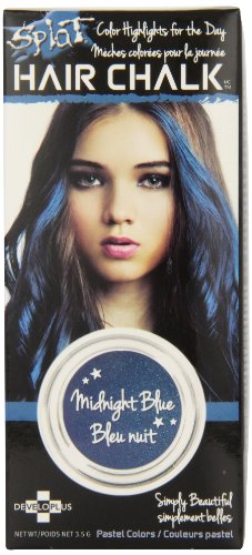 Vibrant Midnight Blue Splat Hair Chalk - Temporary Hair Color for Kids & Adults - Perfect for Parties, Halloween, Cosplay & Festivals