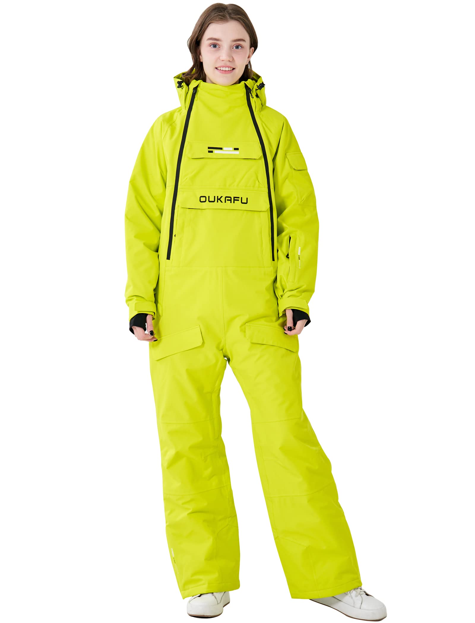 Women's Waterproof Ski Suit - Thermal Winter Snowsuit Jumpsuit for Skiing, Snowboarding & Outdoor Sports | One-Piece Snow Coverall with Hood for Cold Weather Activities