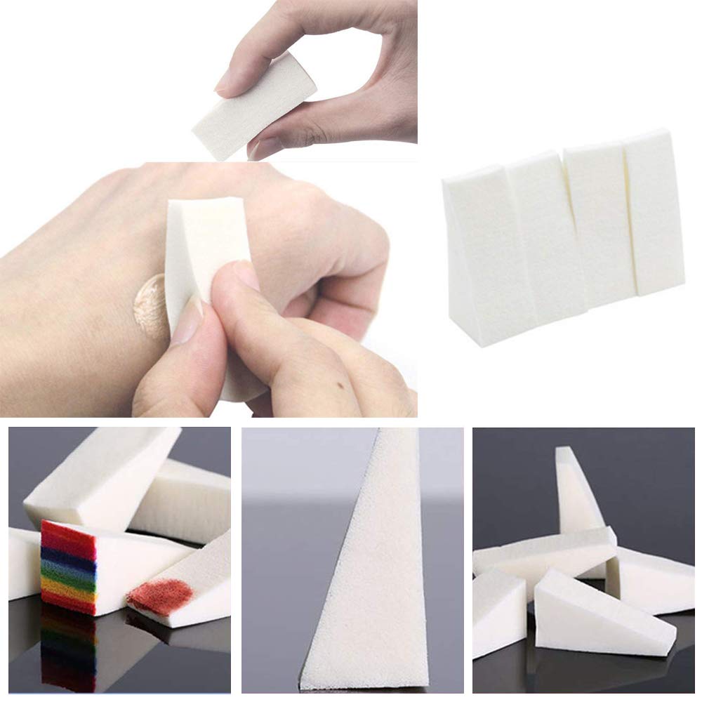70 Pcs Makeup Wedges Nail Art Sponges - Triangle Cosmetic Blending Sponges for Foundation, Concealer & Beauty Application - Perfect for Professional Makeup, Nail Art & DIY Beauty Projects