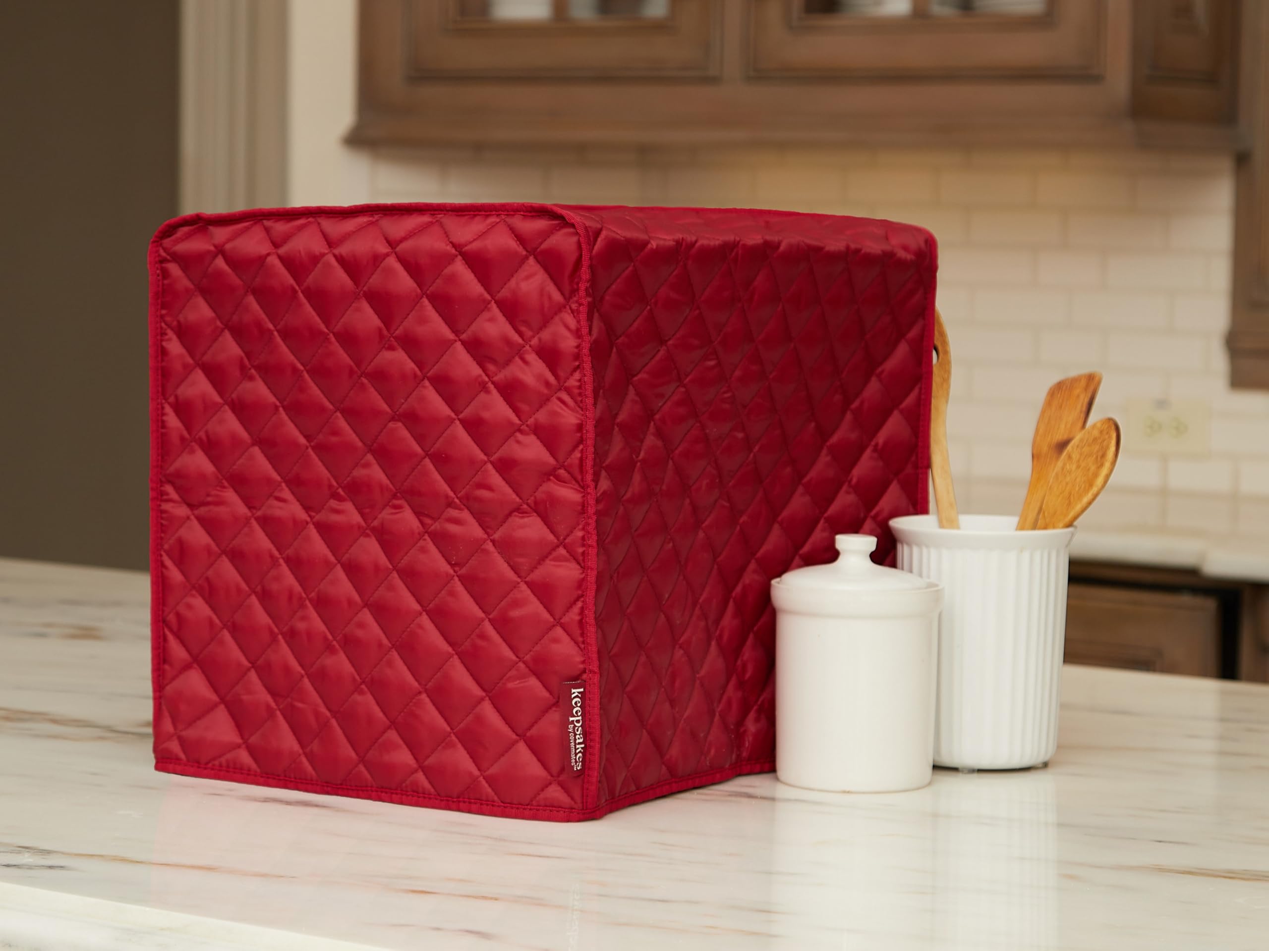 Covermates Keepsakes Pressure Cooker Cover – Dust Protection, Stain Resistant & Washable Appliance Cover (Red) – Perfect for Kitchen Storage & Countertop Protection