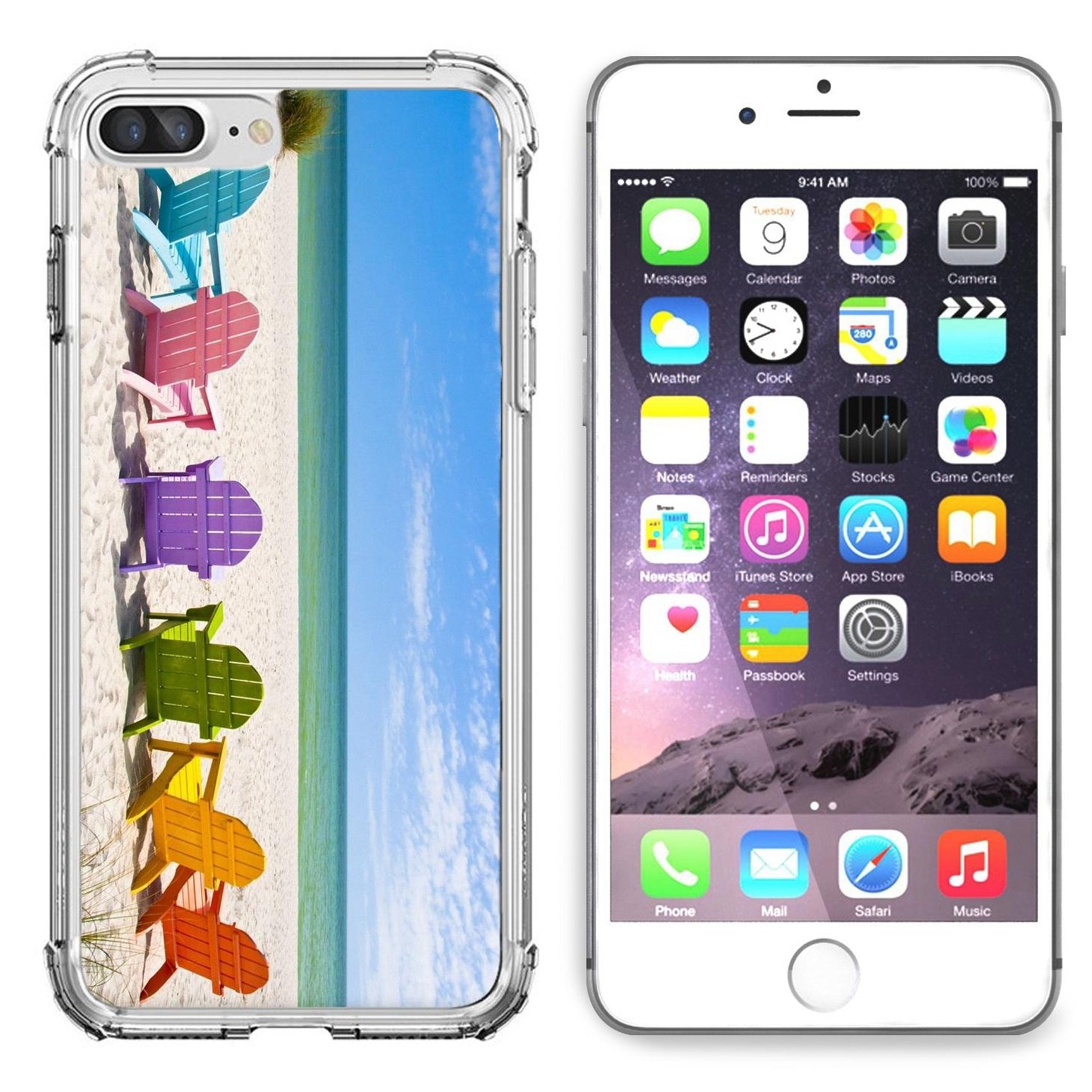 Premium Clear Soft TPU Rubber Silicone Case for iPhone 6/6S - Shockproof Slim Protective Cover - Perfect for Travel, Beach, Vacation & Everyday Use