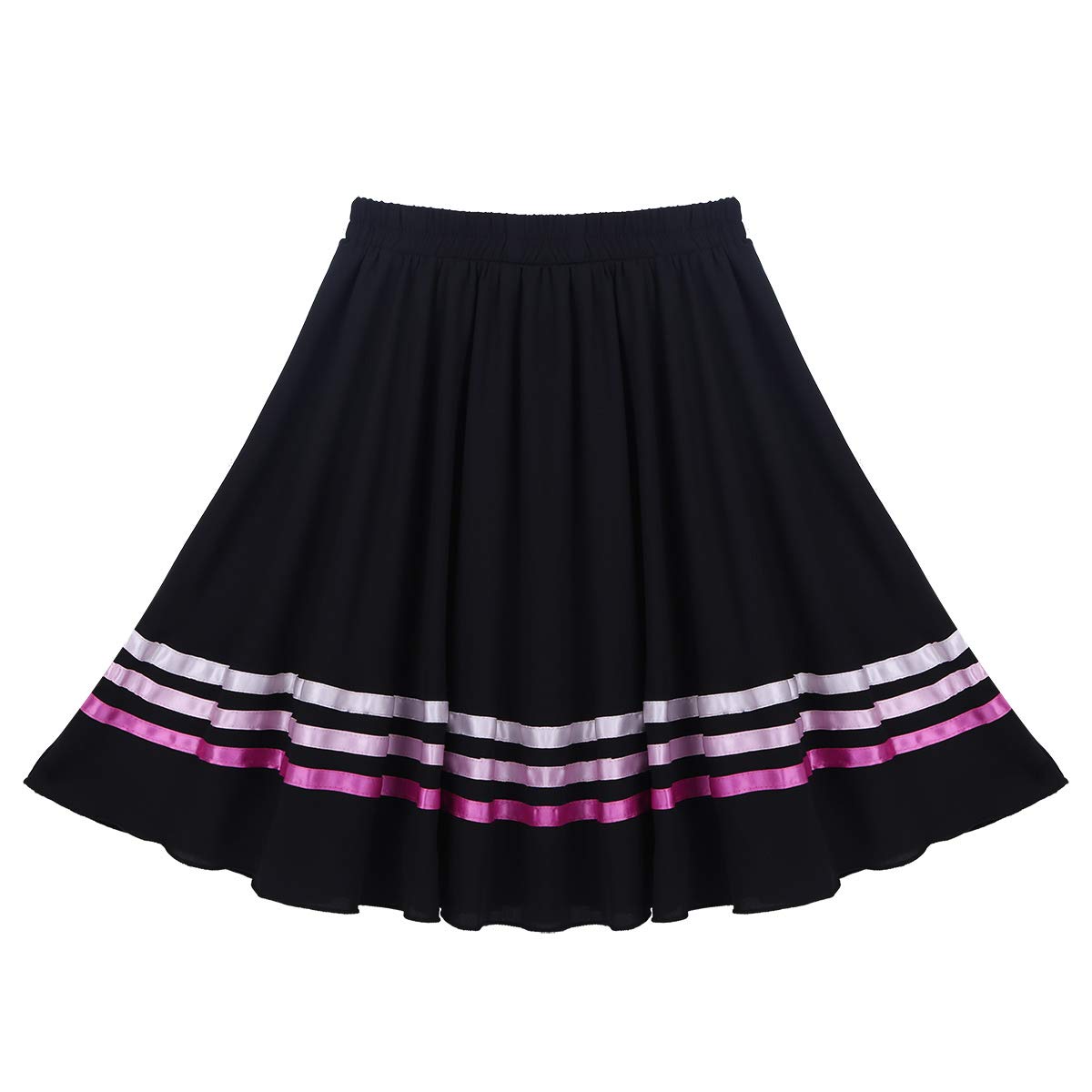 Girls Ballet Skirt with Ribbon - RAD Style Long Maxi Swing Skirt for Dance Costumes & Ballerina Performances - Perfect for Recitals, Dance Classes, and Theatrical Performances