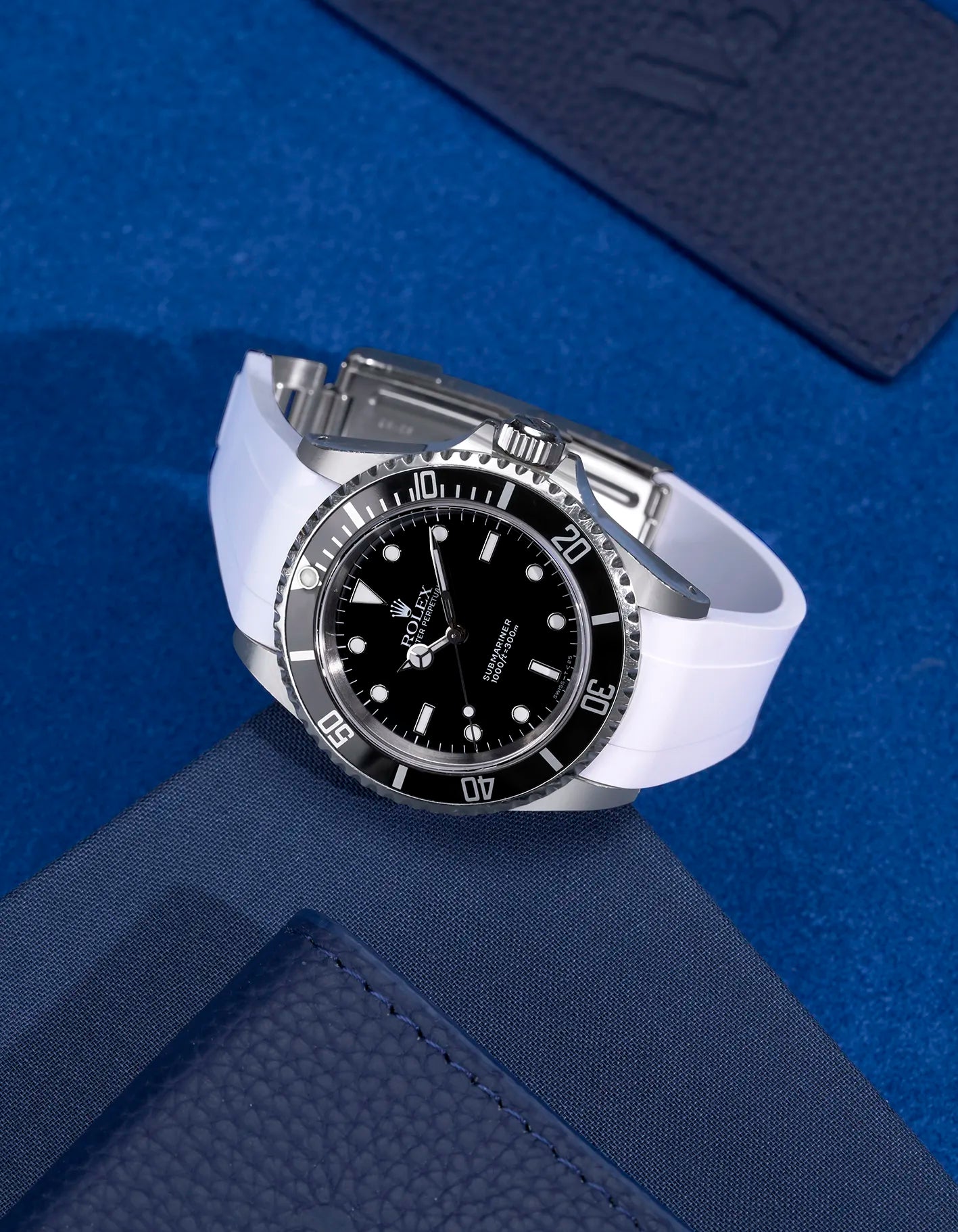 High-Quality FKM Rubber Watch Band with Original Clasp - Compatible with Rolex Submariner 16610 & 14060 Models | Durable, Waterproof Replacement Strap for Diving, Swimming & Outdoor Activities
