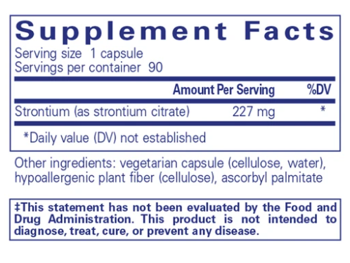 Premium Strontium Citrate Supplement for Bone Health & Joint Support - Vegan, Non-GMO, 500mg Capsules - Supports Strong Bones, Osteoporosis Prevention & Healthy Joints - Ideal for Adults & Seniors
