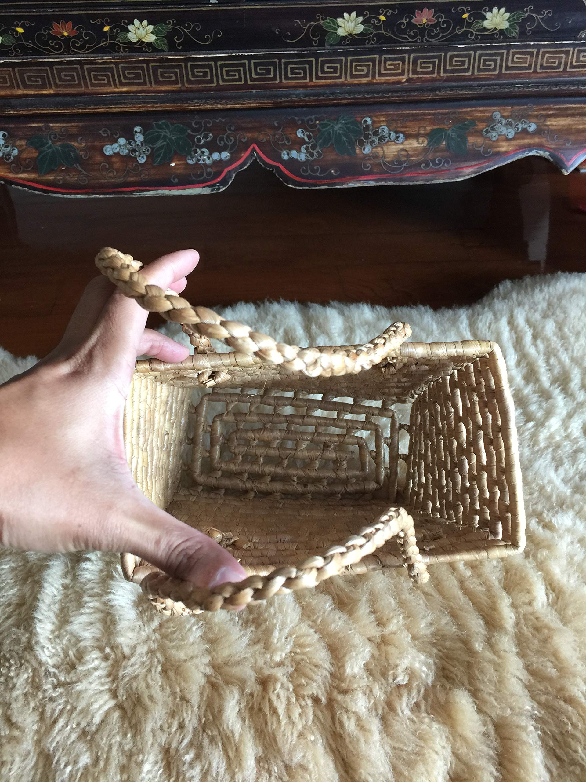 Eco-Friendly Handwoven Straw Tote Bag with Top Handles - Summer Beach Bag, Market Shopping Basket, Boho Chic Accessory for Women | Perfect for Beach Outings, Picnics & Farmers Market