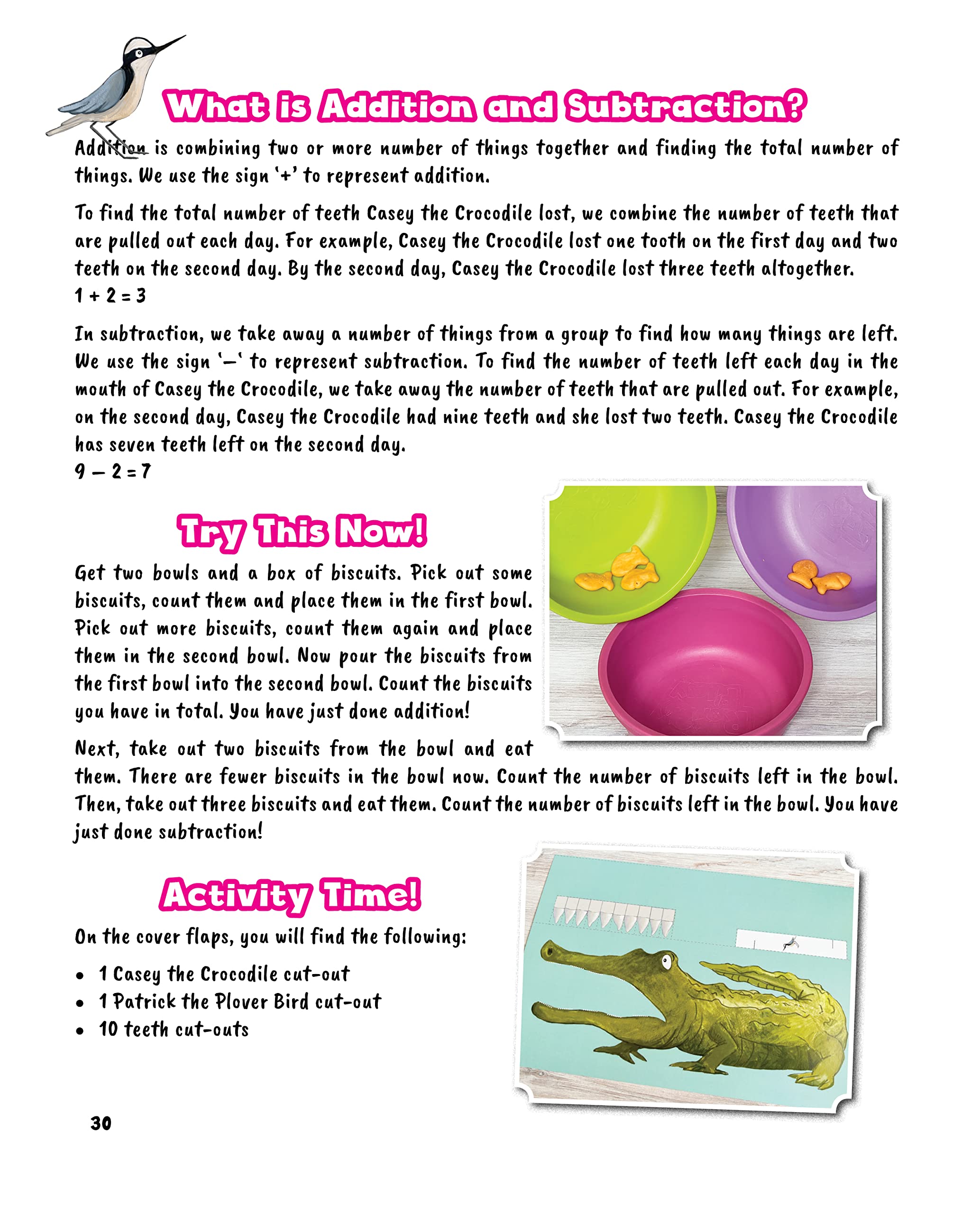 Casey the Crocodile Loses Her Teeth: A Fun Math Storybook for Kids Learning Addition and Subtraction | Educational Children's Book for Classroom & Homeschooling