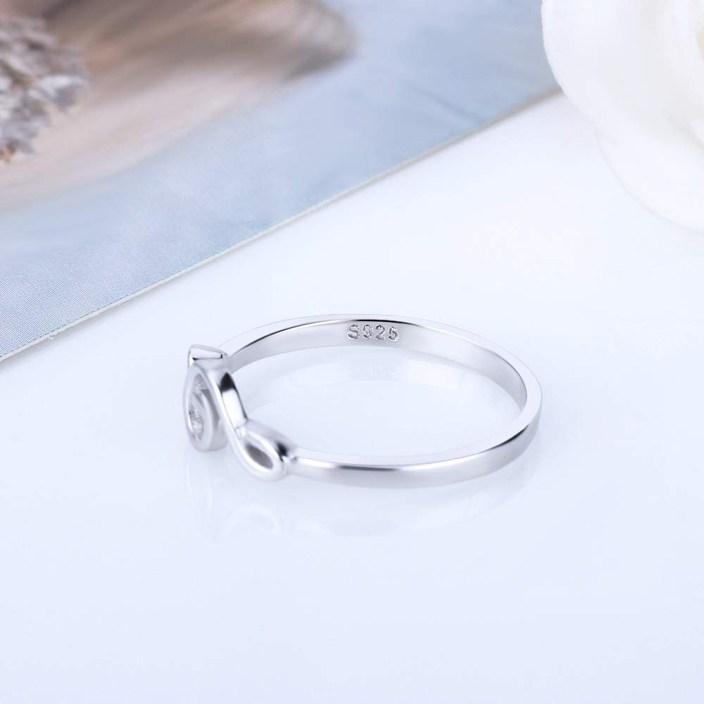 Treble Clef Rings for Women - Sterling Silver Music Note Rhythm Jewelry - Perfect for Musicians, Music Lovers & Gift Giving