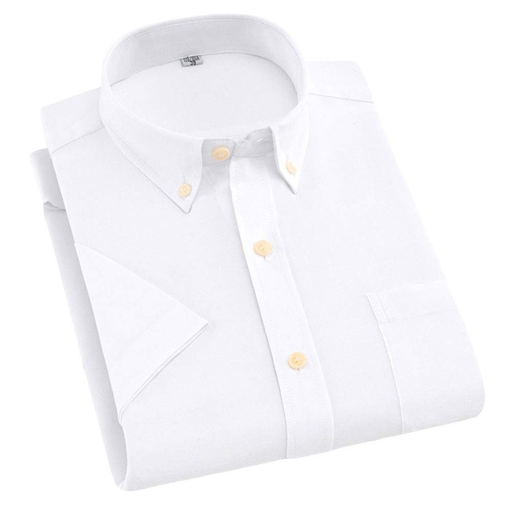 Premium Men's Solid Color Dress Shirts - Slim Fit Business Casual Shirt for Office & Formal Wear - Comfortable Cotton Button Down Shirt for Work, Interviews & Special Occasions