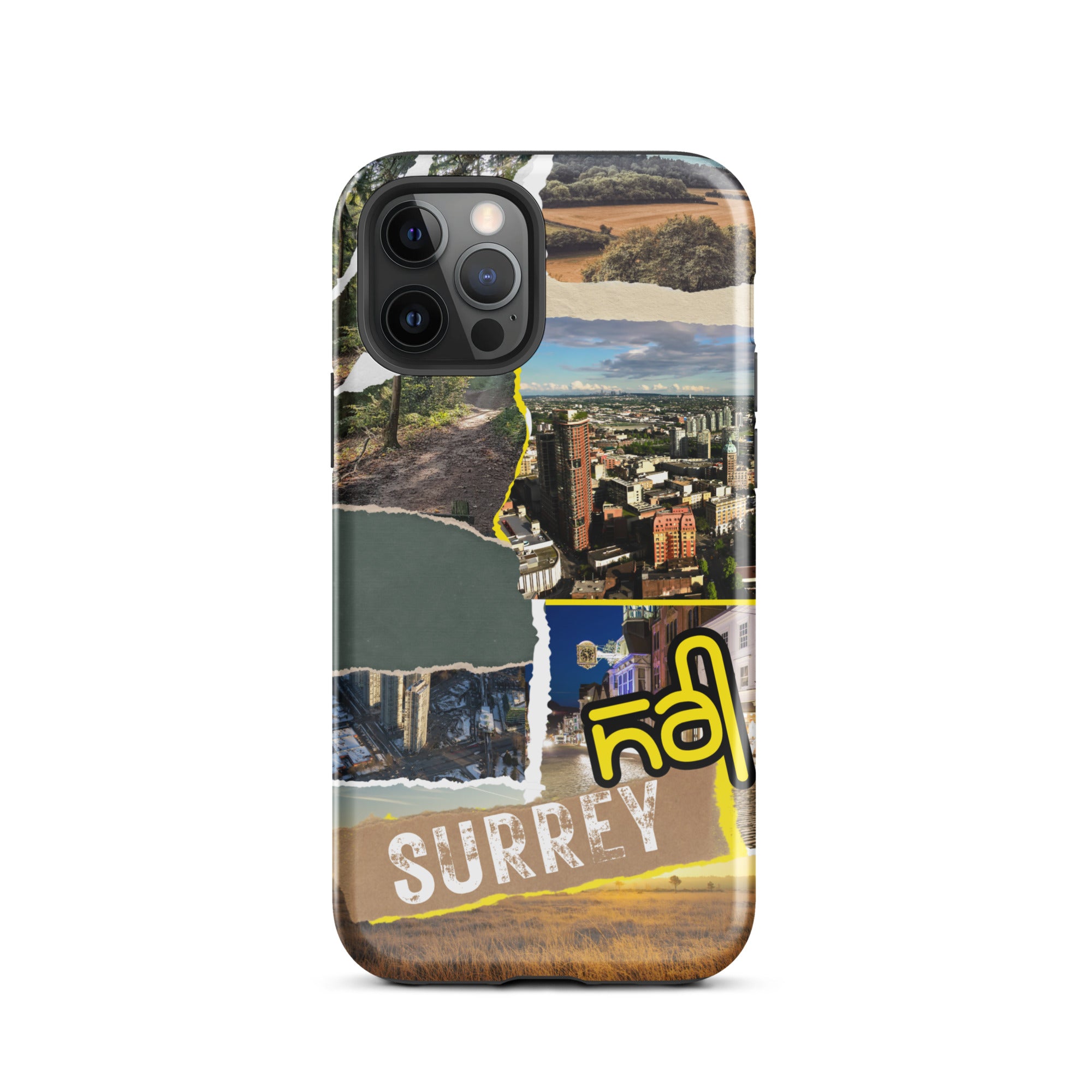Premium Surrey Collage iPhone Case - Durable Protective Cover with Stylish Design for iPhone [Model] - Perfect for Everyday Use, Travel & Gifting