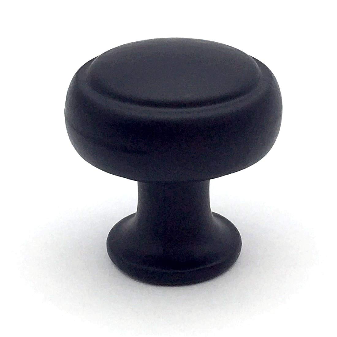Matte Black Cabinet Knobs - Drawer Pulls for Kitchen & Dresser