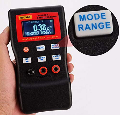 5 Digit Auto-Ranging LC Meter MLC500 - Capacitance & Inductance Tester (0.00pF-100.000mF, 0.000uH-100.000H) with LC/RC Oscillation & USB - Perfect for Electronics Testing, Circuit Design, and Component Measurement