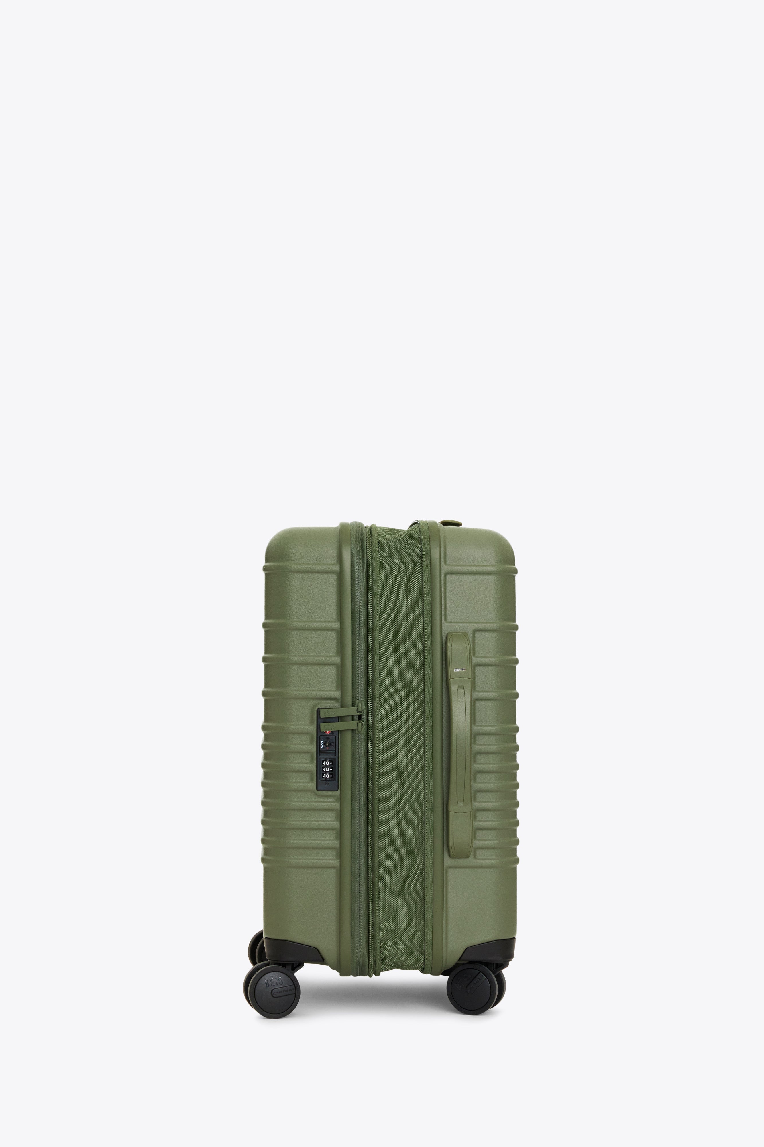 Olive Carry On Roller Luggage - Lightweight & Durable Suitcase for Air Travel, Business Trips & Weekend Getaways