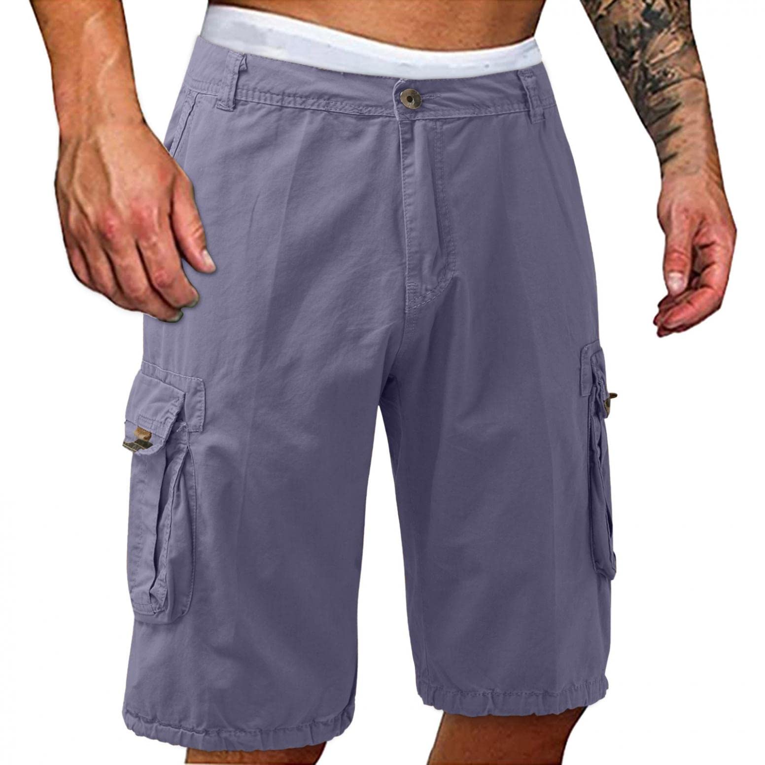 Men's Lightweight Stretch Cargo Shorts - Outdoor Hiking, Travel, Fishing & Golf Tactical Shorts for Active Lifestyle | Quick-Dry & Comfortable for Summer Adventures