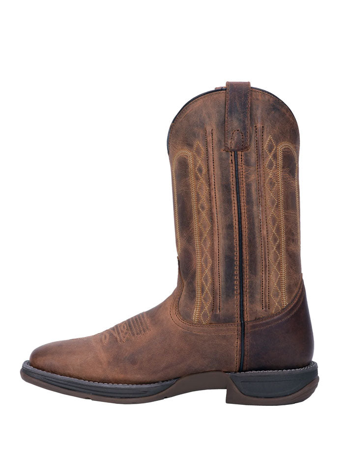 Laredo 7454 Men's Bennett Leather Boots - Distressed Tan Cowboy Boots for Western Riding & Casual Wear