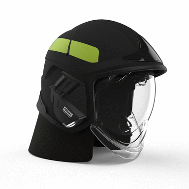 CAIRNS XF1 Modern Firefighter Helmet - Black Matte Finish | Lightweight & Durable Fire Safety Gear for Professional Firefighters & First Responders | Ideal for Emergency Rescue, Firefighting & Hazardous Environments