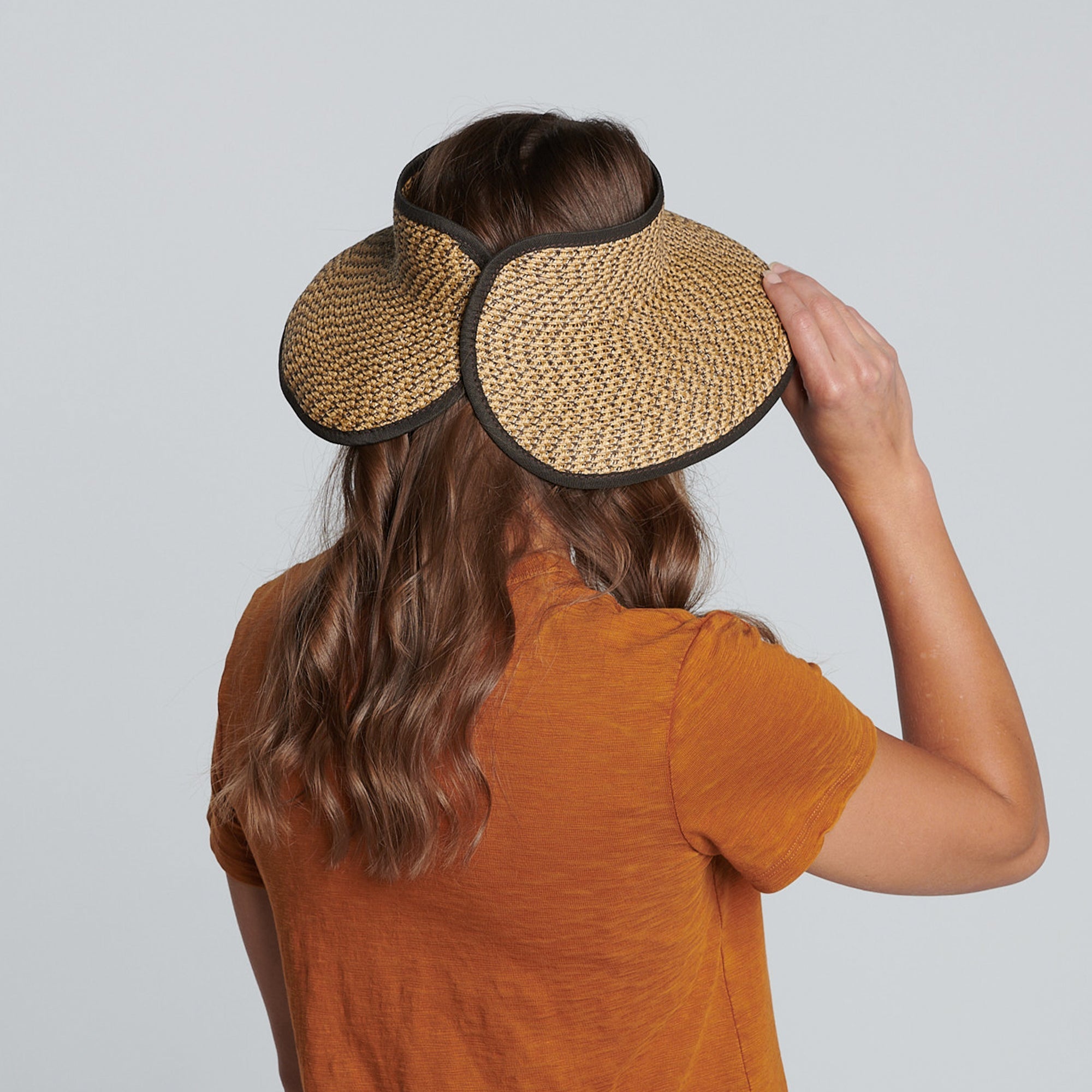 Women's Ultrabraid Wide Brim Sun Visor Hat - UV Protection Summer Outdoor Sports Beach Golf Running Hiking Accessories