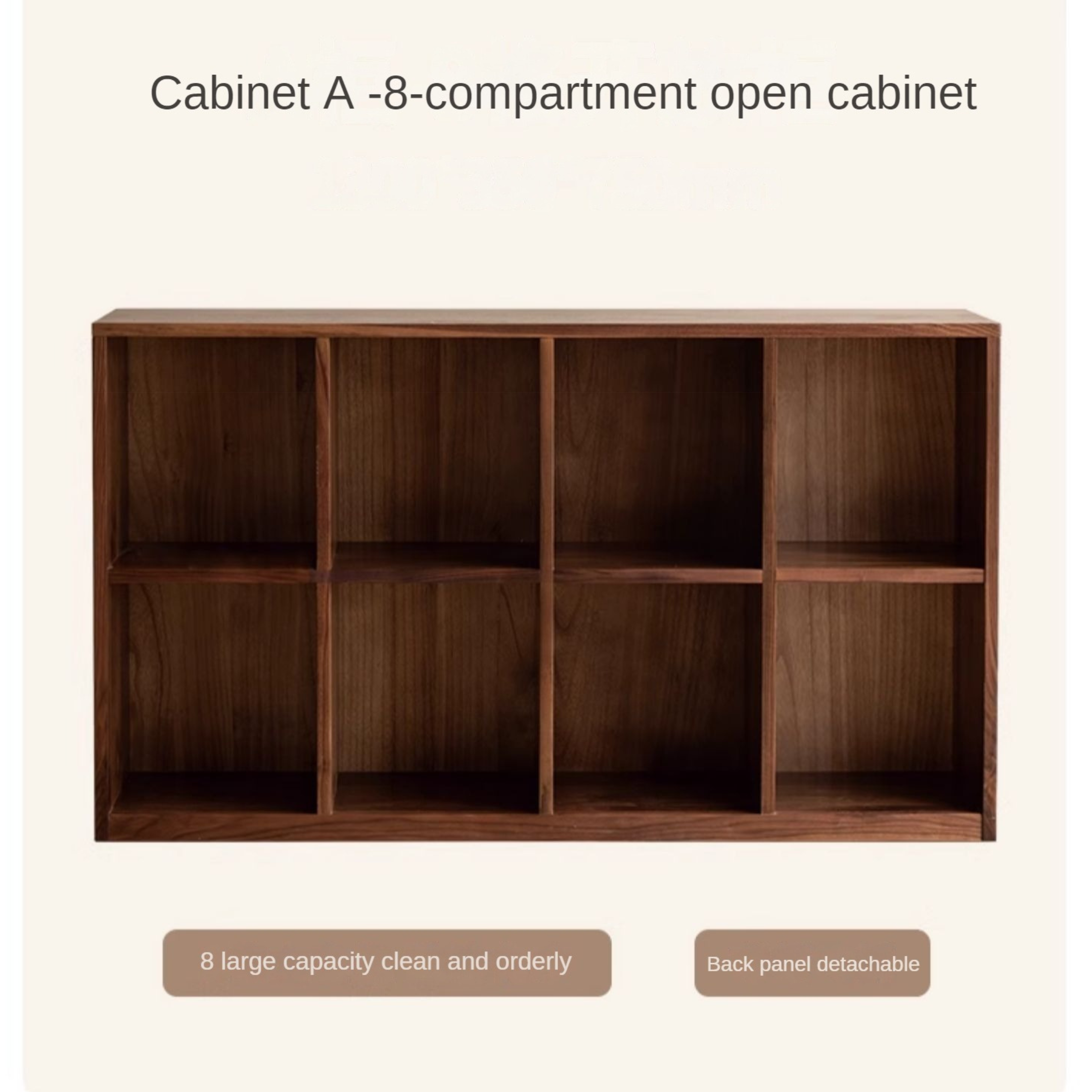 Solid Black Walnut & Ash Wood Bookcase Shelf - Rustic Floor Standing Bookshelf for Living Room, Home Office & Library Storage