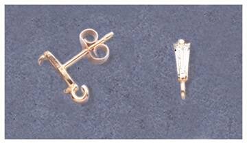 Sterling Silver or 14K Gold Open Hoop Baguette Earring Settings - 5x2.5mm Round Cut (Set of 2) - Perfect for DIY Jewelry Making, Earring Designs & Gift Giving - USA 162 003/142 003
