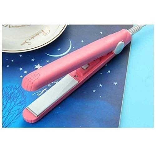 SEYBLUSH Mini Ceramic Hair Straightener - Portable Flat Iron with 220V for Travel, Home & Salon Use - Multicolor Styling Tool for Smooth & Wavy Hair