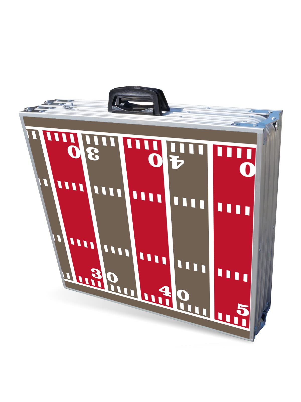 8-Foot Folding Portable Beer Pong Table with LED Lights & Cup Holders - Tampa Bay Football Field Design for Parties, Tailgates & Outdoor Games (Multiple Models Available)