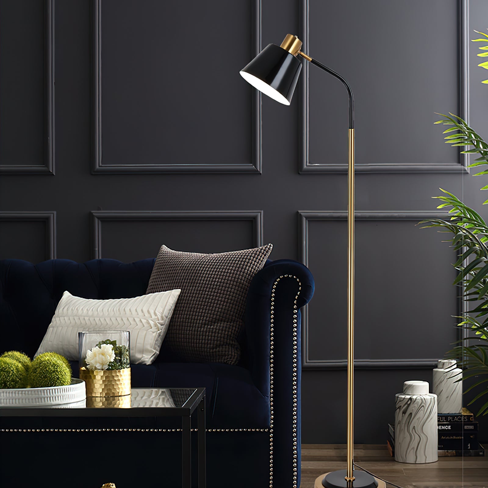 Modern Poulsen Floor Lamp - Adjustable LED Standing Light for Living Room, Bedroom & Office - Warm White & Cool White Dimmable Lighting - Nordic Minimalist Design Home Decor