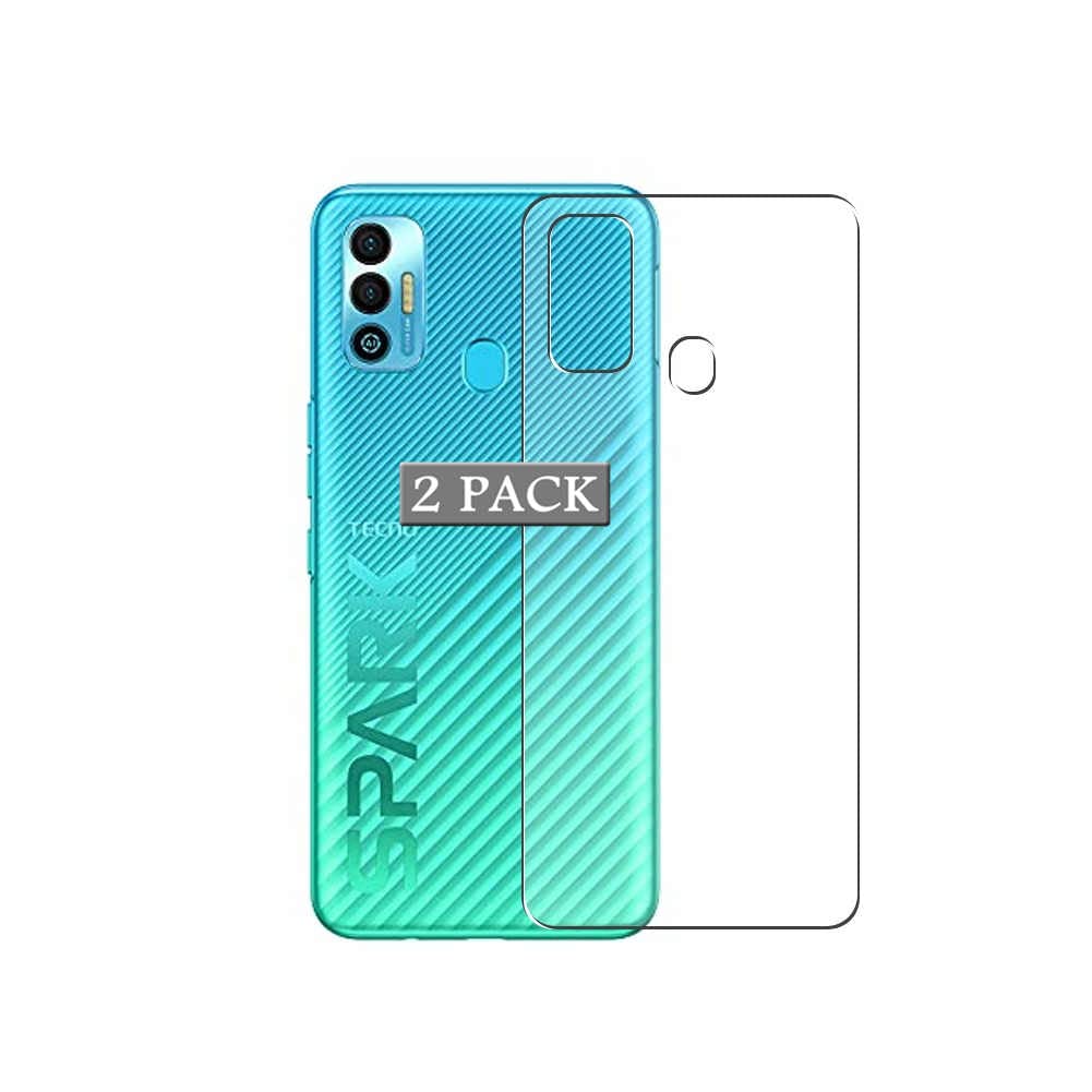 2-Pack TPU Back Protector Film for TECNO SPARK 7T - Shockproof Scratch Resistant Phone Skin Sticker (Not Front Screen Protector) | Perfect for Outdoor Activities, Travel & Daily Protection