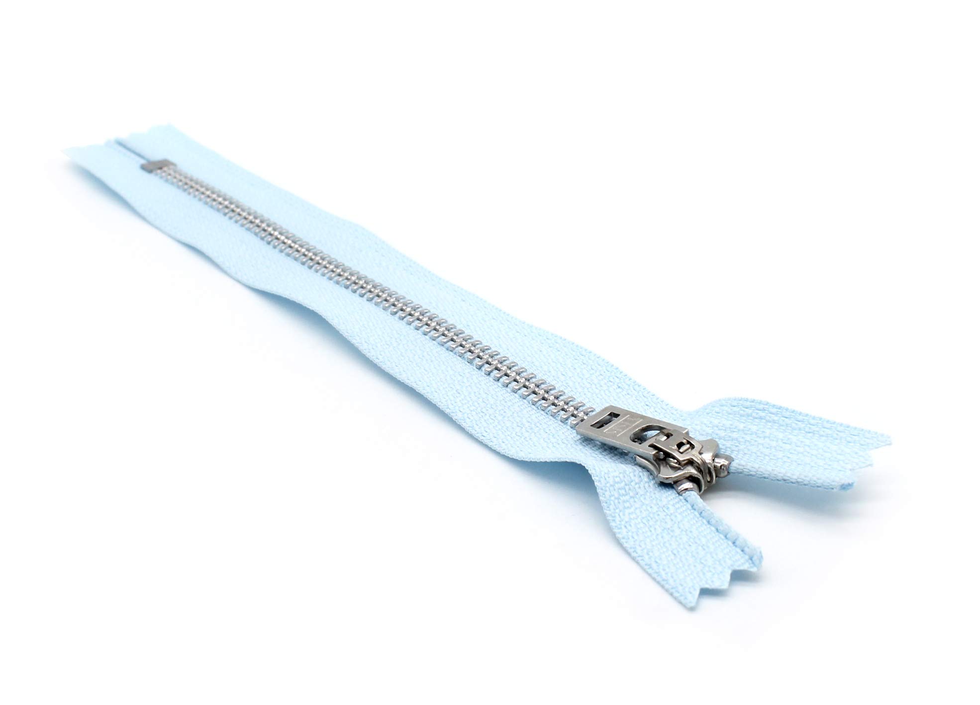 Premium #5 Aluminum Jeans Zipper in Candy Blue - Medium Weight YKK Zipper - Made in USA - 3 Inch Length (1 Zipper Per Pack) - Perfect for Denim Jeans, Jackets & DIY Sewing Projects