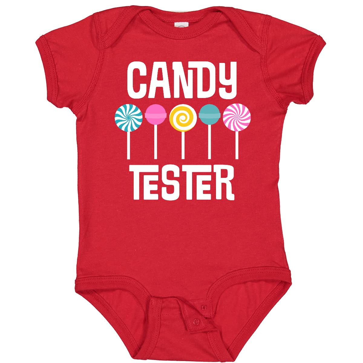 Inktastic Candy Tester Cute Sweets Baby Bodysuit - Adorable Infant Onesie for Newborns, Boys & Girls - Perfect for Birthday Parties, Photo Shoots & Everyday Wear