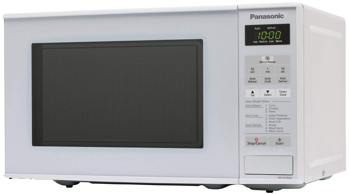 Panasonic NN-ST253W 20L 800W Microwave Oven - 220V (Not for USA) | Compact Countertop Microwave for Small Kitchens, Dorms & Offices