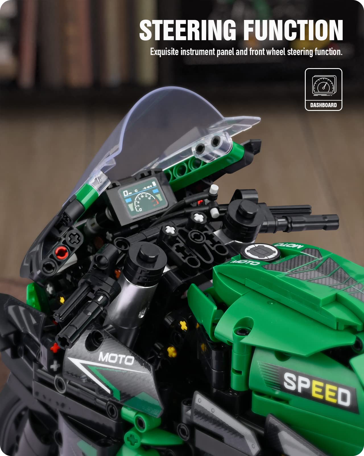 Nifeliz H2 Motorcycle Model Kit - 2088 PCS Adult Building Set for Home Display & Gift