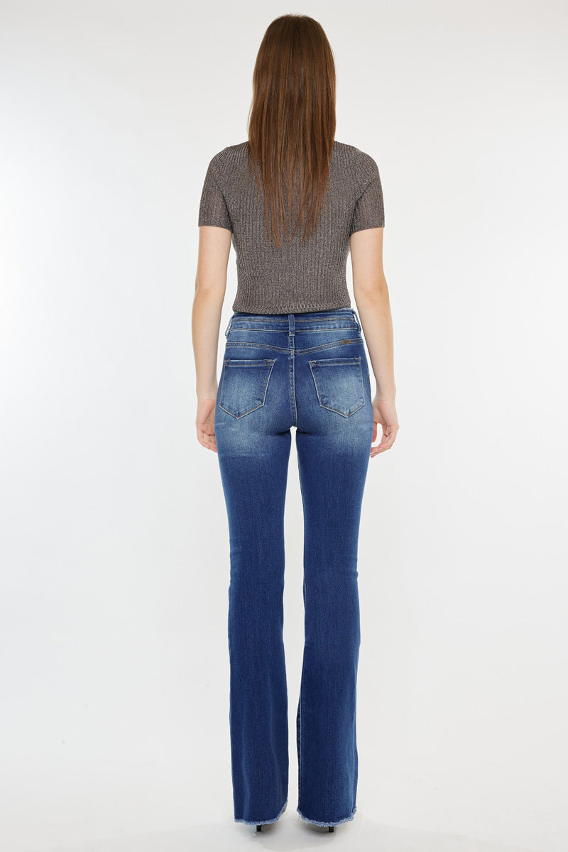 Morgan High Rise Flare Jeans for Women - Stretchy Denim Pants with Comfortable Fit - Perfect for Casual Wear, Office & Date Night Outfits