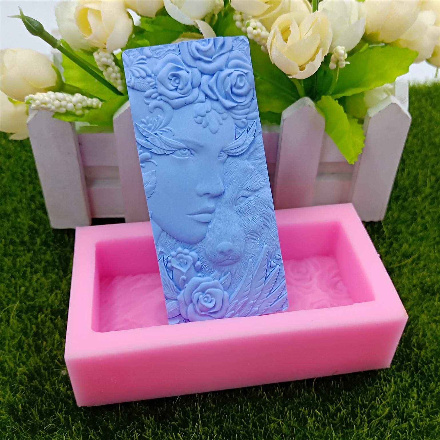 Premium Food-Grade Silicone Soap Molds for Men - Wolf Bar Soap Molds, Chocolate & Cake Decorating, DIY Craft Molds - Perfect for Handmade Soaps, Baking, and DIY Gifts