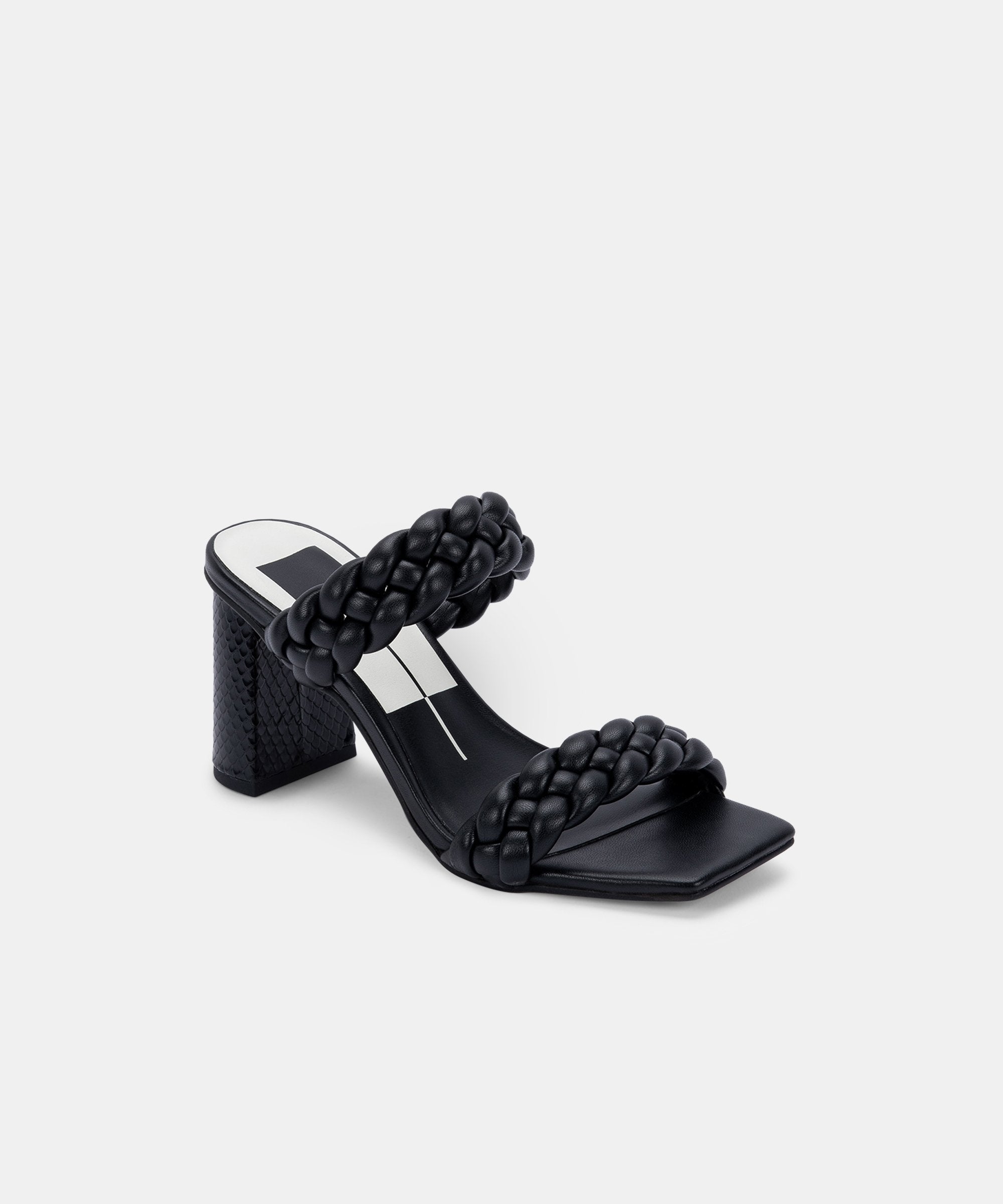 PAILY Women's Wide Heel Sandals - Comfortable Black Block Heels for Summer | Perfect for Weddings, Parties & Casual Outfits | Stella Collection by re:vita