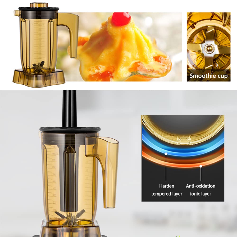 1800W High-Speed Milkshake & Smoothie Blender - Large Capacity Countertop Mixer with Pulse Function & Easy Self-Cleaning - Perfect for Shakes, Smoothies, Protein Drinks & Frozen Desserts